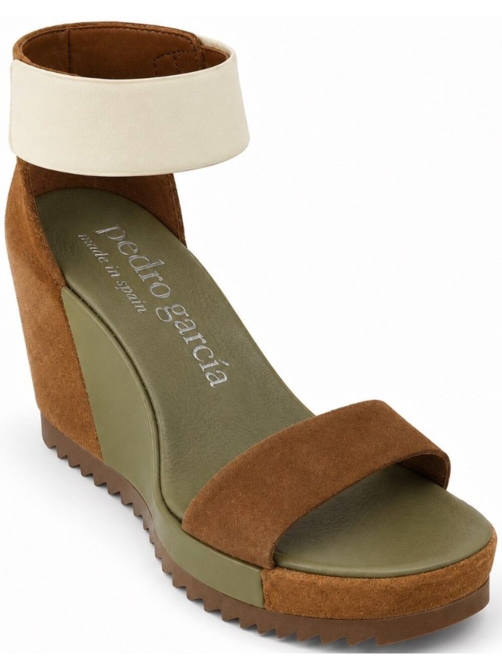 Pedro García Fidelia Quarter Back Green Wedge Size 6.5 New With Box